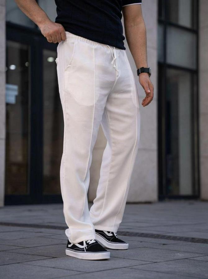 Keten Cepli Çıma Dikişli Jogger Buggy Pantalon Rahat Kalıp