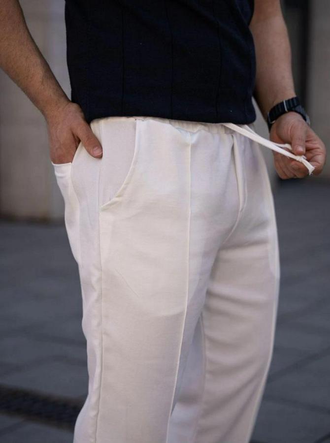 Keten Cepli Çıma Dikişli Jogger Buggy Pantalon Rahat Kalıp