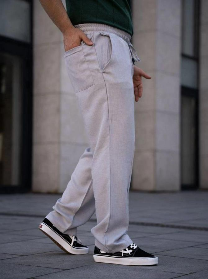 Keten Cepli Çıma Dikişli Jogger Buggy Pantalon Rahat Kalıp