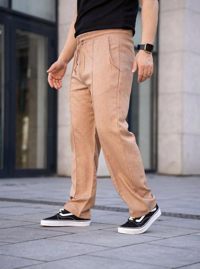 Keten Cepli Çıma Dikişli Jogger Buggy Pantalon Rahat Kalıp