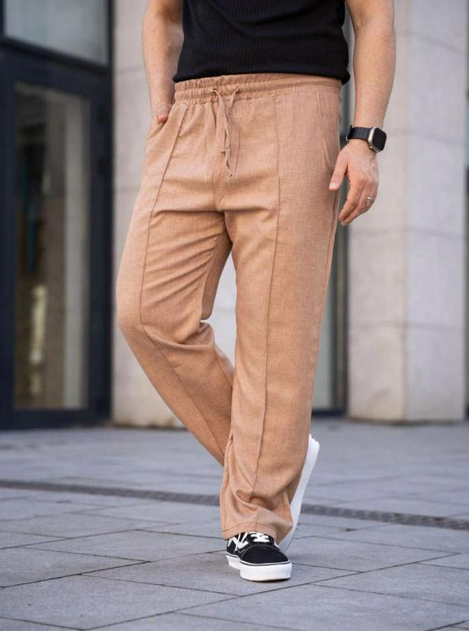 Keten Cepli Çıma Dikişli Jogger Buggy Pantalon Rahat Kalıp