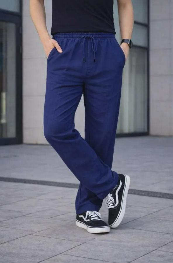 Keten Cepli Çıma Dikişli Jogger Buggy Pantalon Rahat Kalıp