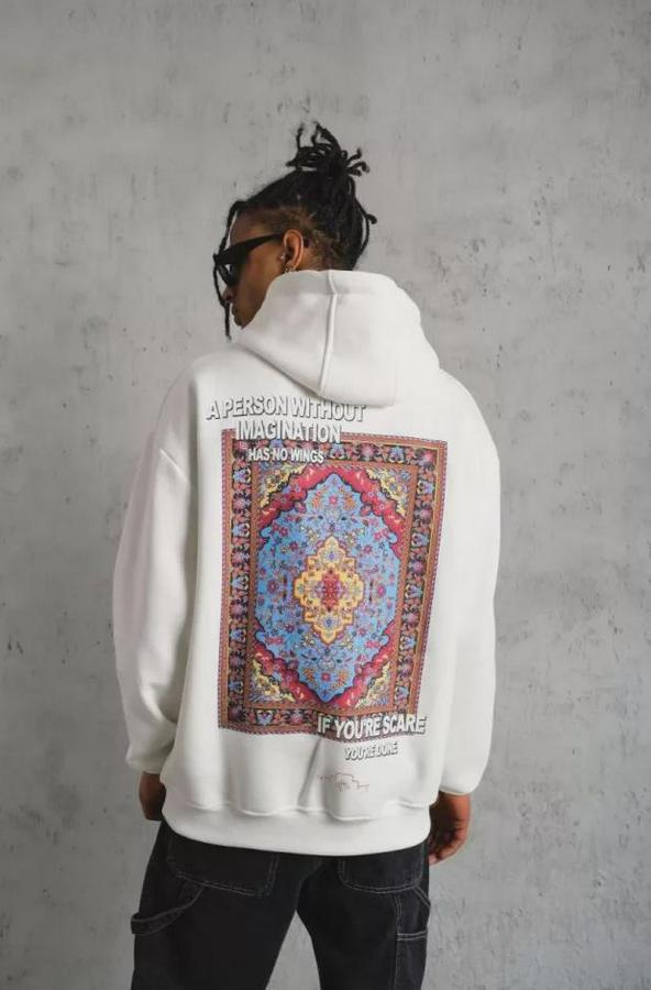 Kilim Desen Kapüşonlu Sweat