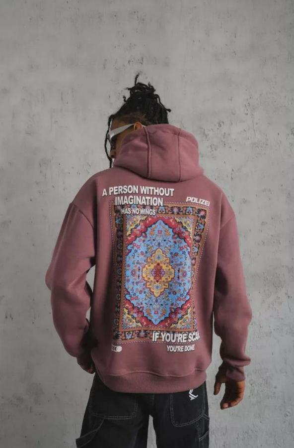 Kilim Desen Kapüşonlu Sweat