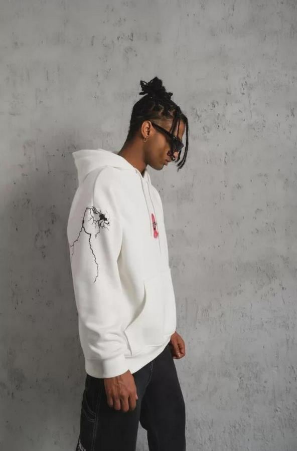 Maske Baskılı Kapüşonlu Sweat