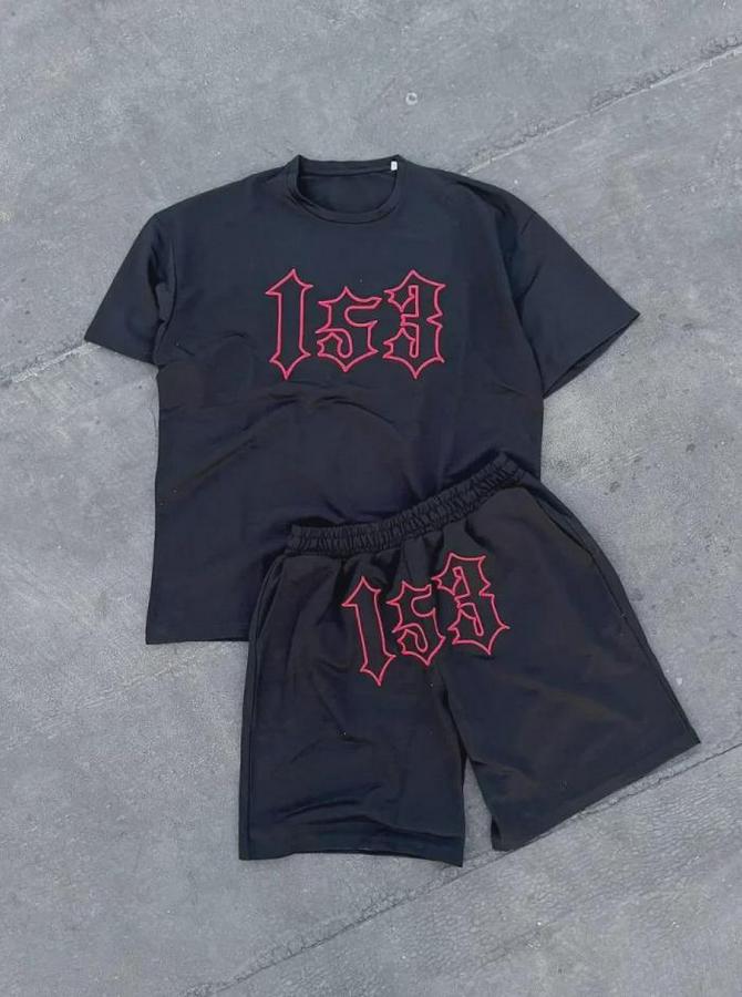 Nakış Işlemeli Şortlu Takım