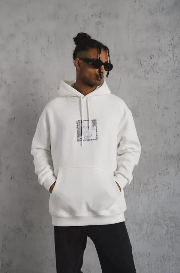 Ön Arka Baskılı Kapşonlu Sweat