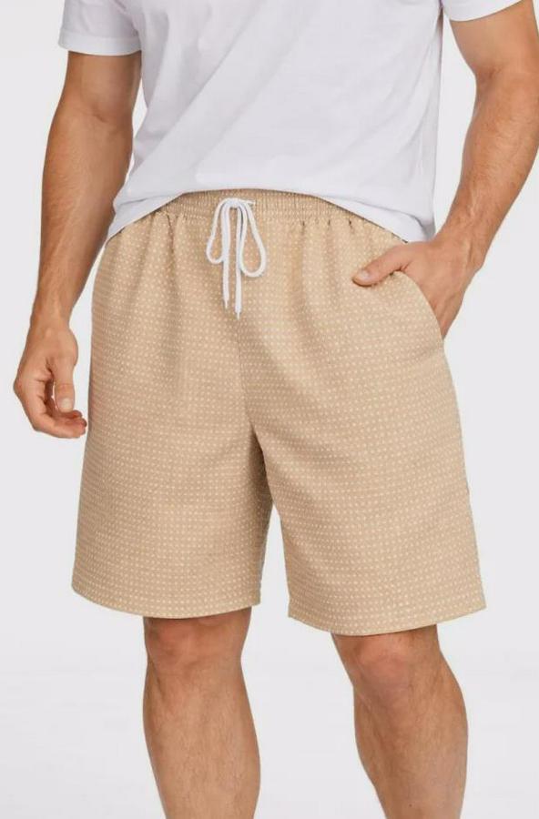 Pötikareli Şort – Beli Lastikli Bağcıklı, Cepli, Rahat Kesim Günlük Yazlık Şort