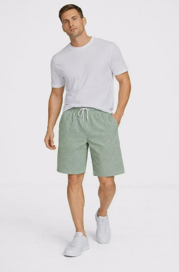 Pötikareli Şort – Beli Lastikli Bağcıklı, Cepli, Rahat Kesim Günlük Yazlık Şort