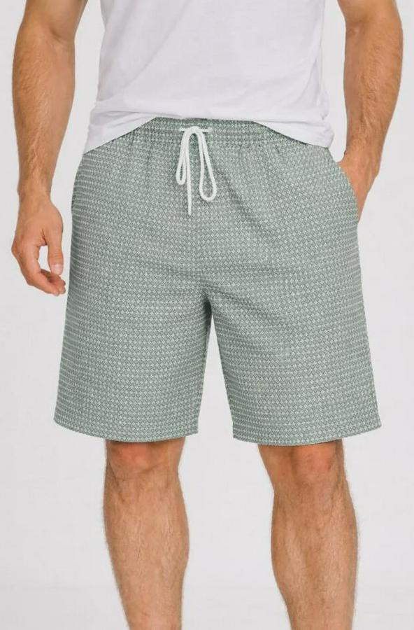 Pötikareli Şort – Beli Lastikli Bağcıklı, Cepli, Rahat Kesim Günlük Yazlık Şort