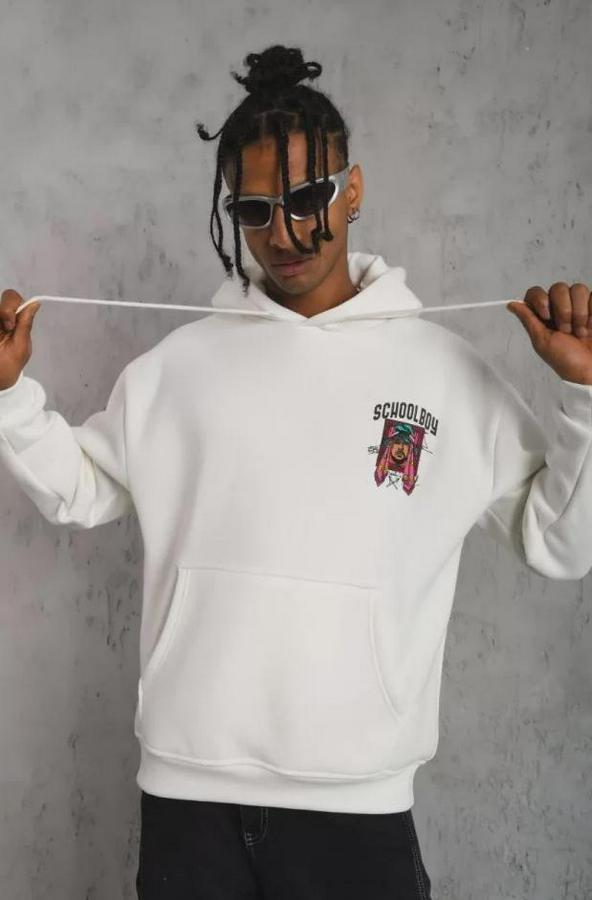 School Boy Baskılı Kapüşonlu Sweat