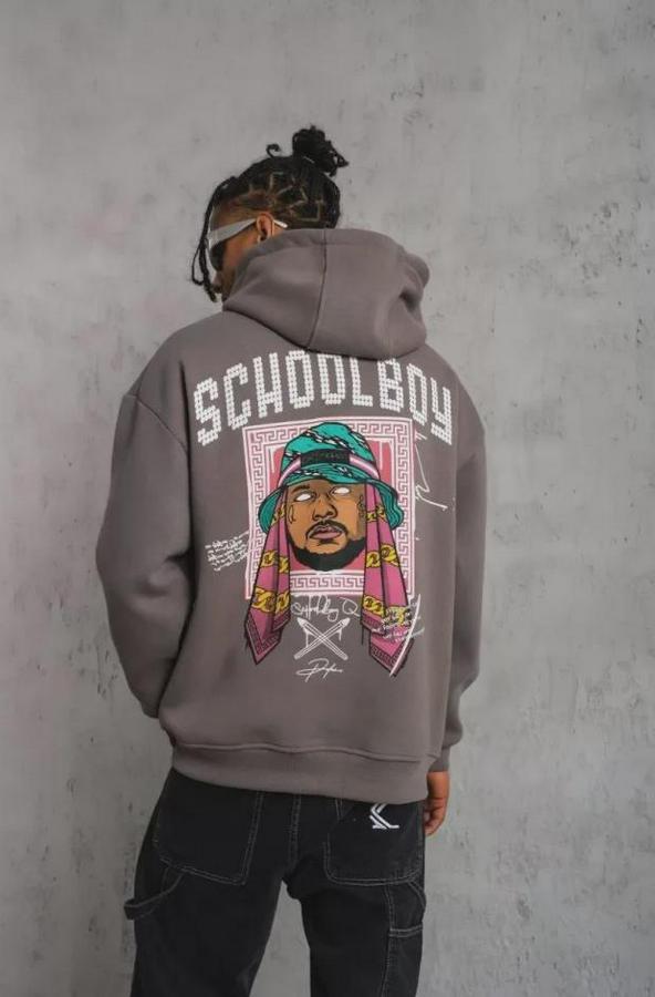 School Boy Baskılı Kapüşonlu Sweat