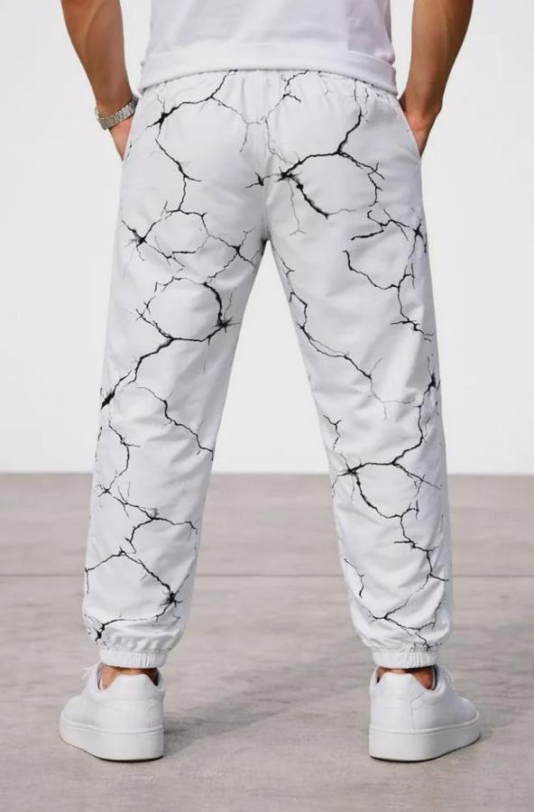 Dijital Baskılı Eşofman Altı Kışlık Üç Iplik Şardonlu Kumaş Lastikli Paça, Cepli, Rahat Kalıp