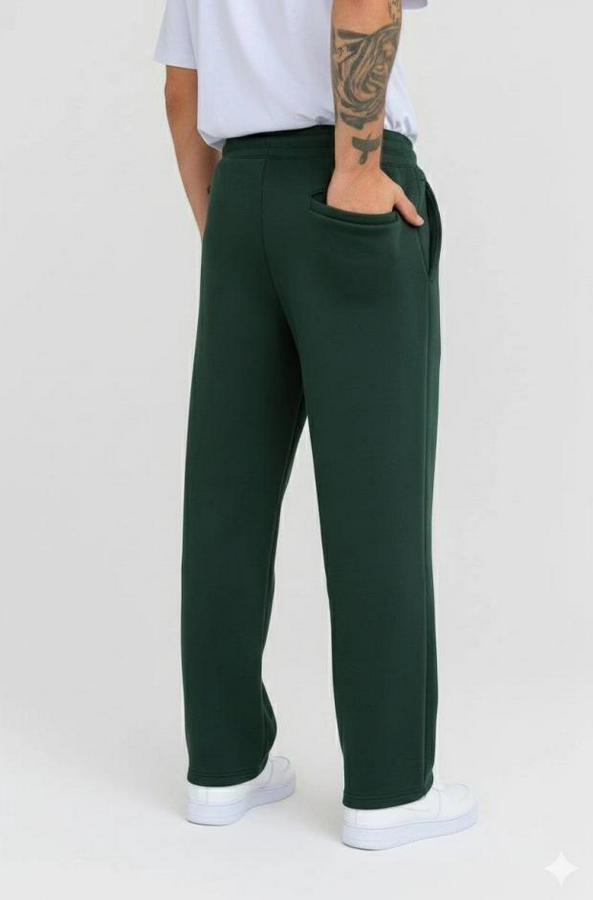 Üç Iplik Kışlık Pamuklu Ovarsize Bağcıklı Düz Paça Cepli Eşofman Altı Spor Rahat Model