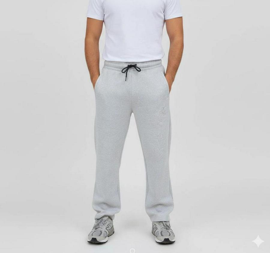 Üç Iplik Kışlık Pamuklu Ovarsize Bağcıklı Düz Paça Cepli Eşofman Altı Spor Rahat Model