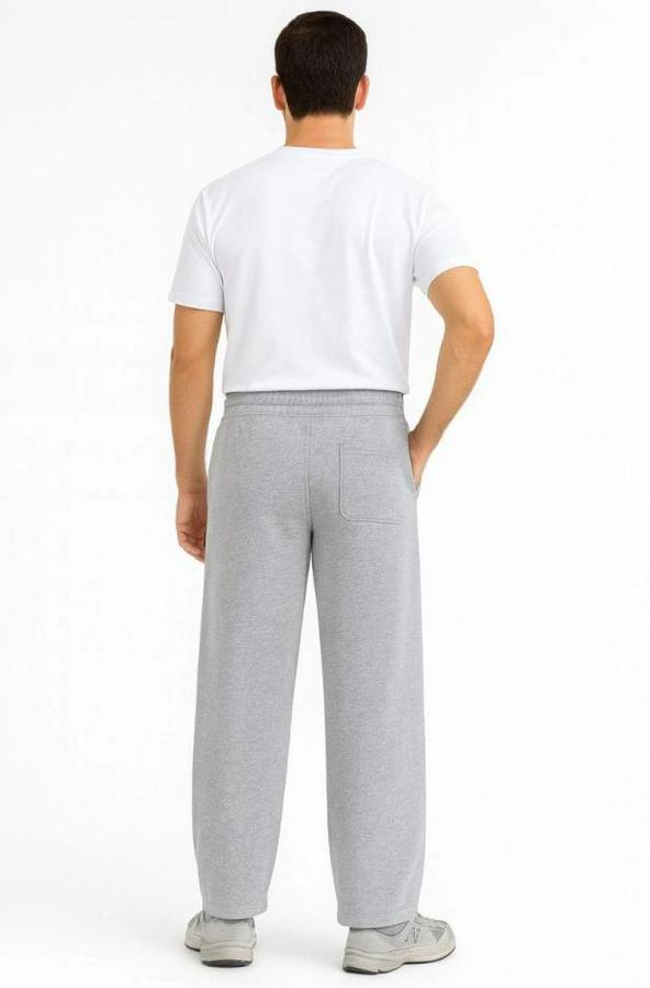 Üç Iplik Kışlık Pamuklu Ovarsize Bağcıklı Düz Paça Cepli Eşofman Altı Spor Rahat Model