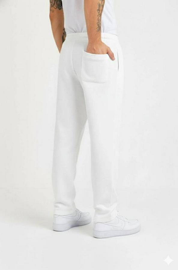 Üç Iplik Kışlık Pamuklu Ovarsize Bağcıklı Düz Paça Cepli Eşofman Altı Spor Rahat Model