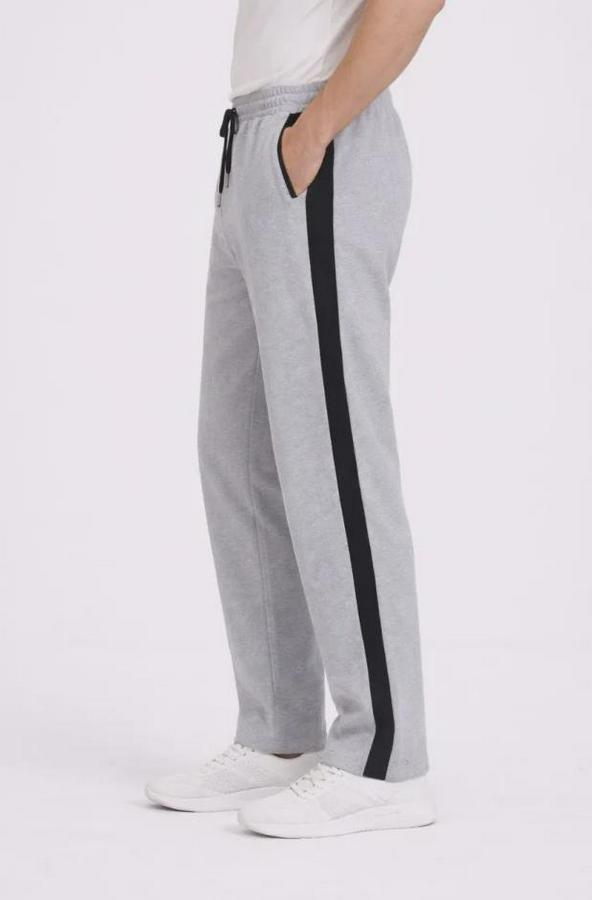 Yandan Şeritli Boru Paça Eşofman Altı 3 Iplik Pamuklu Eşofman