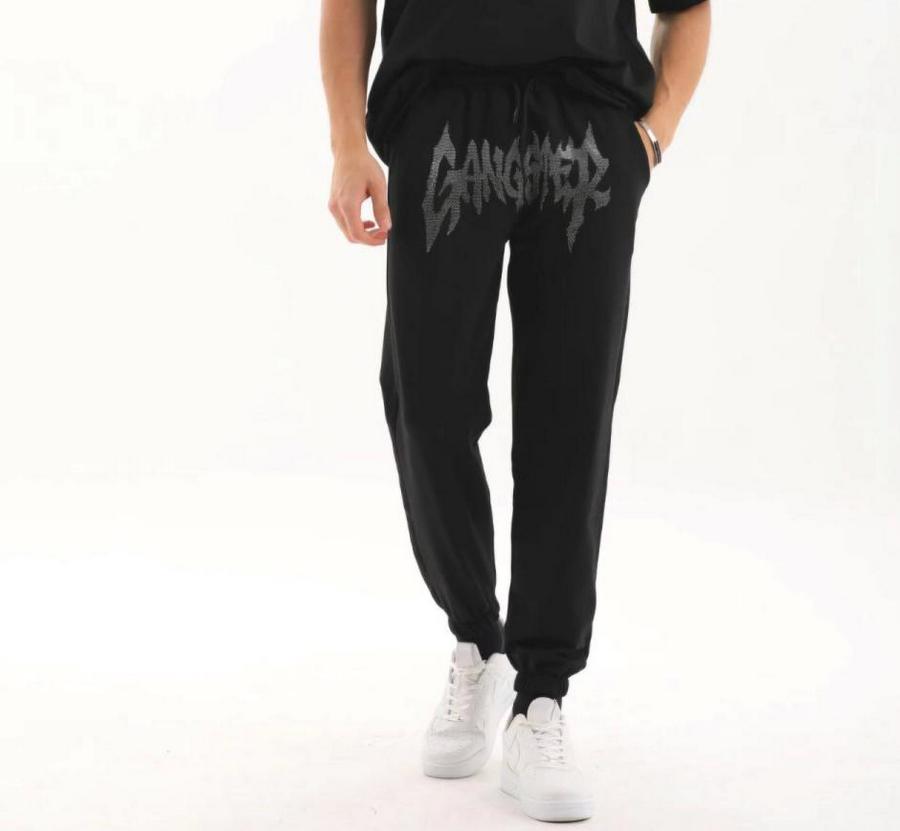 Unisex Taş Detaylı Eşofman Altı
