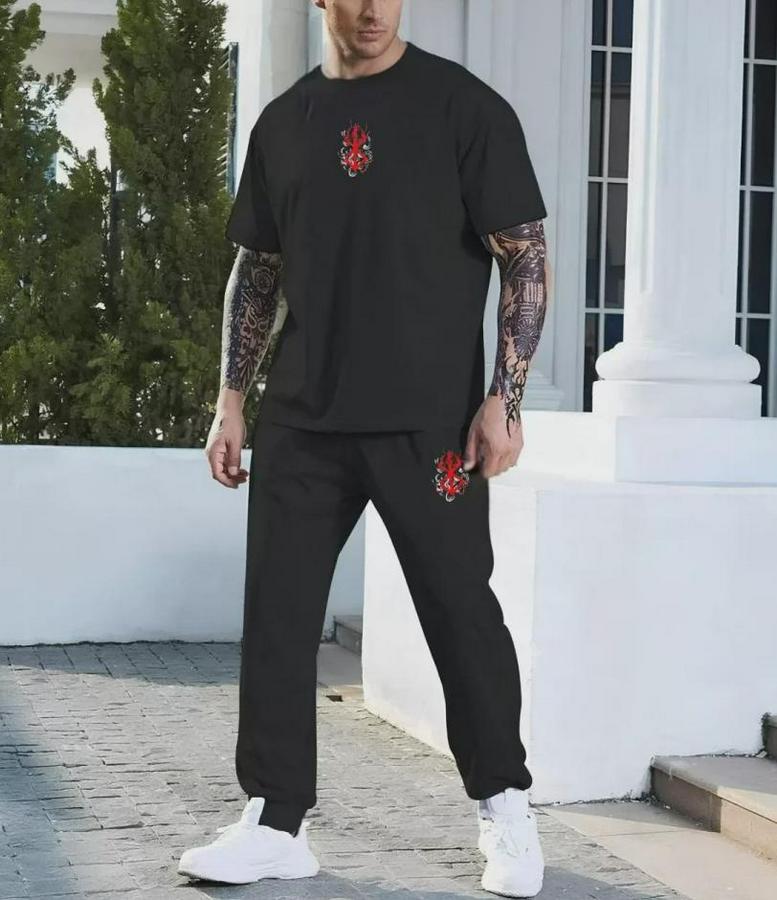 Unisex Baskılı Cepli Eşofman Takımı