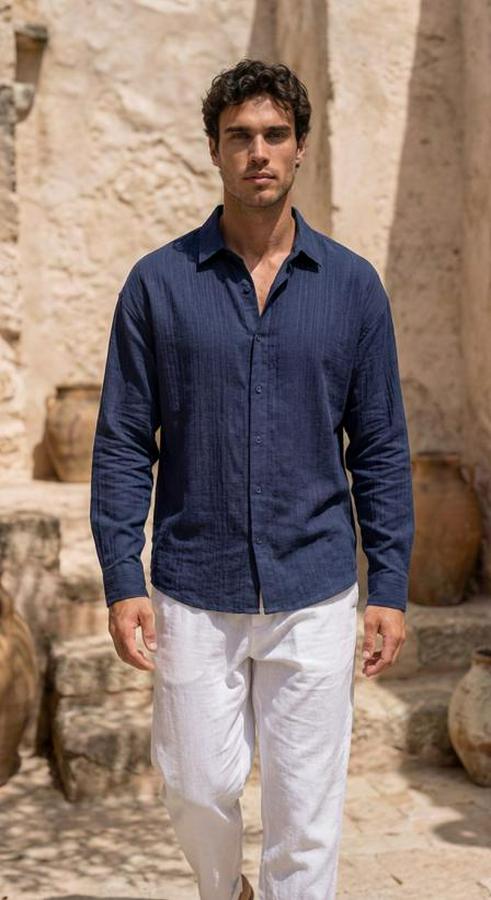 Armürlü Yarım Oversize Müslin Gömlek