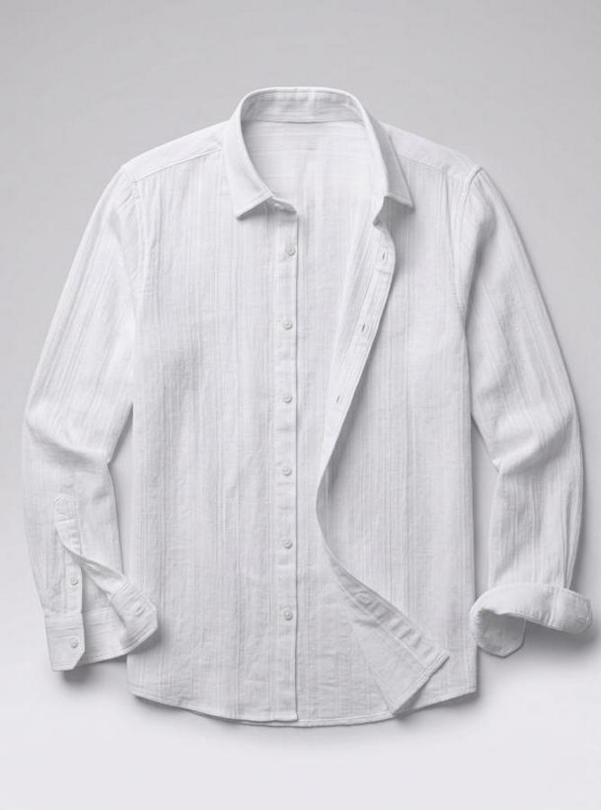 Armürlü Yarım Oversize Müslin Gömlek