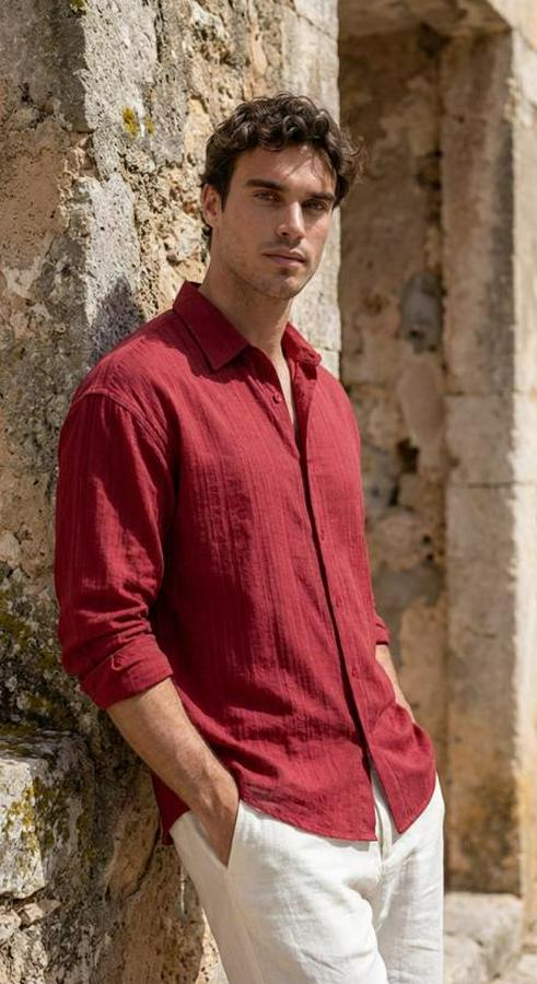 Armürlü Yarım Oversize Müslin Gömlek