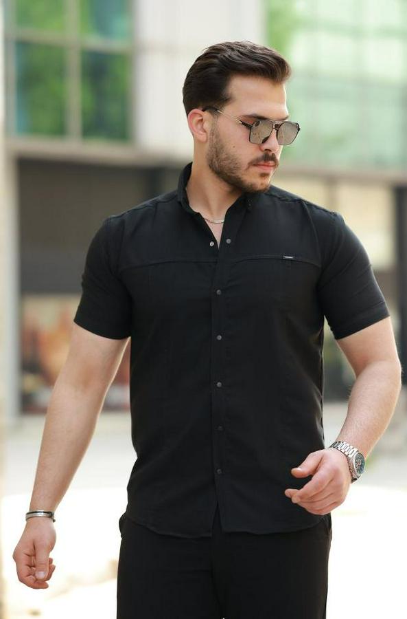 Çıtçıt Düğmeli Kısa Kollu Gömlek