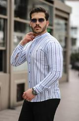 Çizgili Hakim Yaka Gömlek