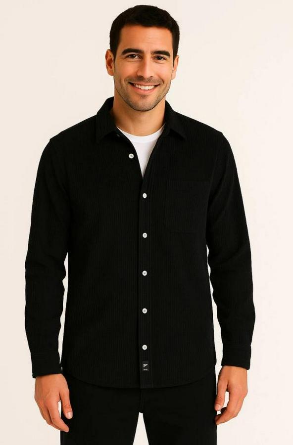 Fitilli Kadife Cepli Gömlek Oversize Rahat Kalıp