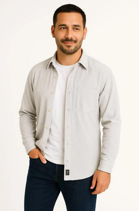 Fitilli Kadife Cepli Gömlek Oversize Rahat Kalıp