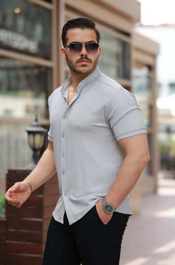 Hakim Yaka Kısa Kollu Gömlek