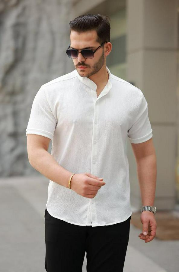 Hakim Yaka Kısa Kollu Gömlek