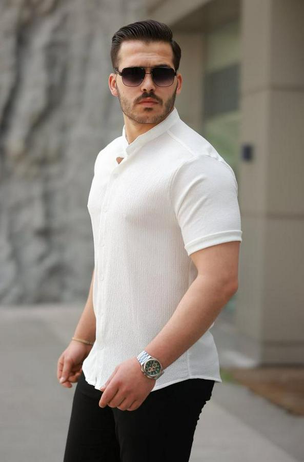 Hakim Yaka Kısa Kollu Gömlek
