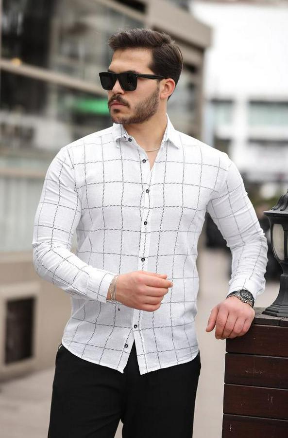 Kare Desenli Gömlek