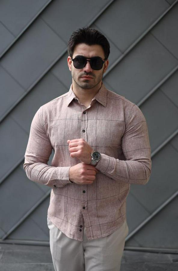 Pamuklu Keten Kumaş Gömlek