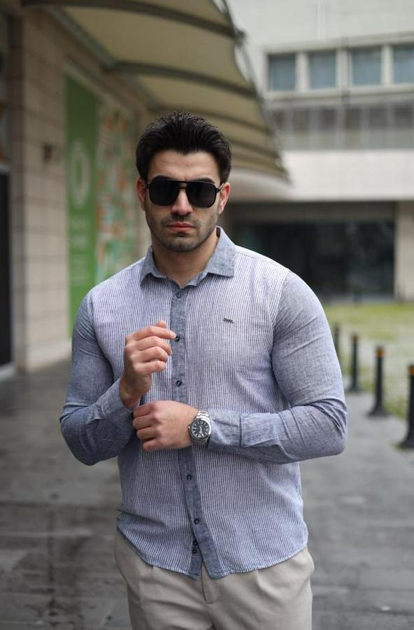 Pamuklu Keten Kumaş Gömlek