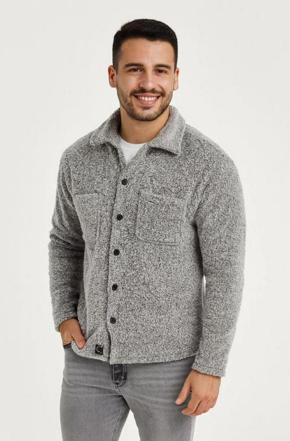 Pelüş Polar Hırka Gömlek – Yakalı, Ilik Düğmeli, Göğüs Cepli, Yumuşak Dokulu Kışlık Regular Fit Rahat Günlük Model