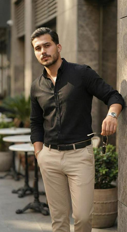 Uzun Kollu Rahat Keten Gömlek