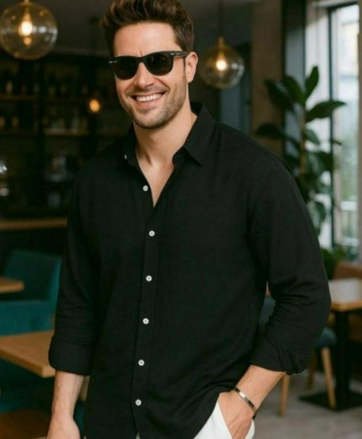 Uzun Kollu Regular Sofya Keten Gömlek