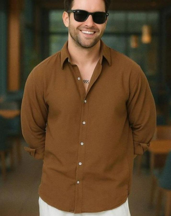 Uzun Kollu Regular Sofya Keten Gömlek