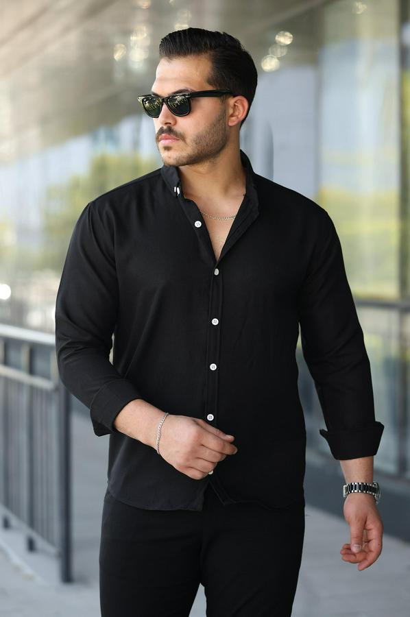 Uzun Kollu Regular Sofya Keten Gömlek