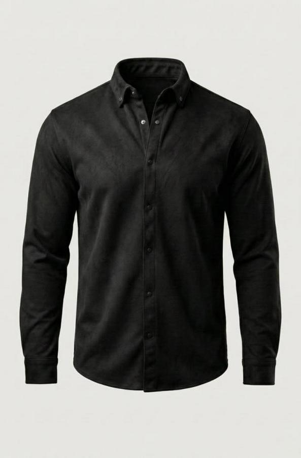 Uzun Kollu Süet Gömlek