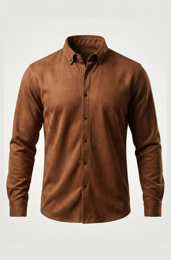 Uzun Kollu Süet Gömlek