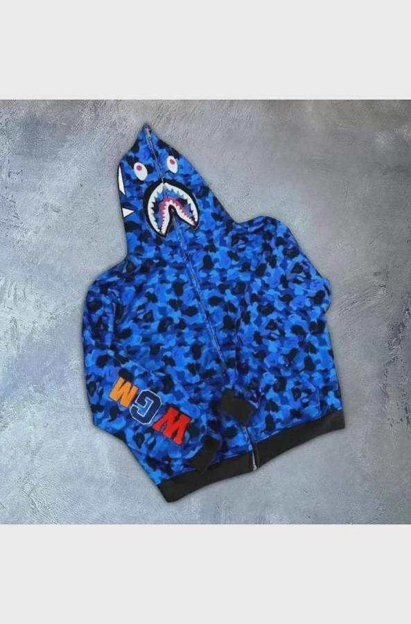 Iplik Bape Kapüşonu Fermuarlı Hırka