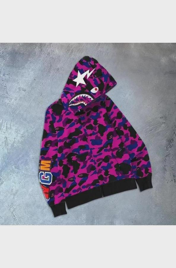 Iplik Bape Kapüşonu Fermuarlı Hırka