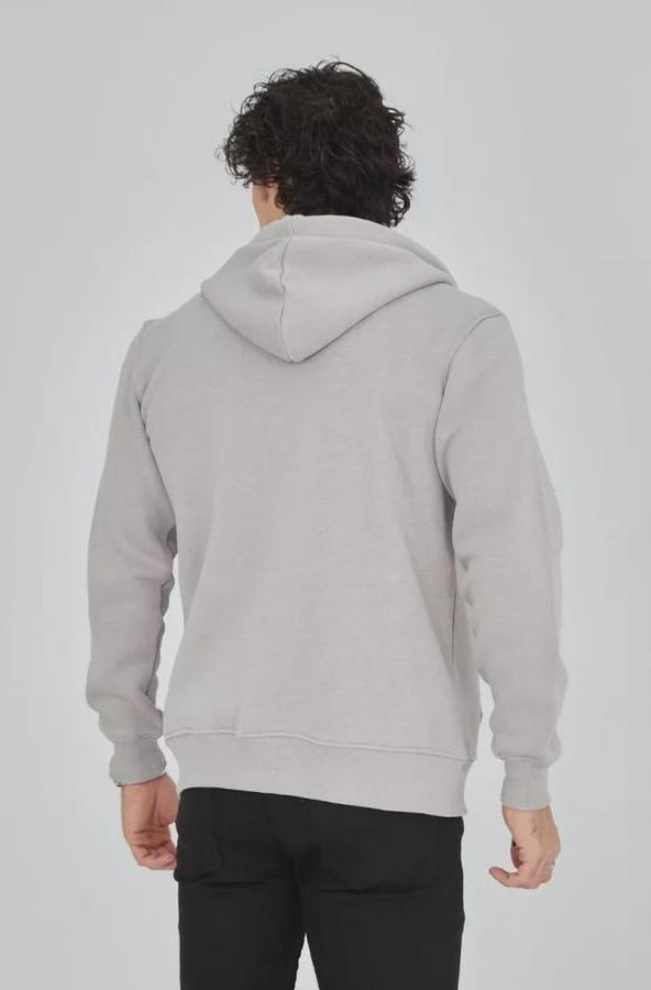 Kapüşonlu Baskılı Fermuarlı Hırka