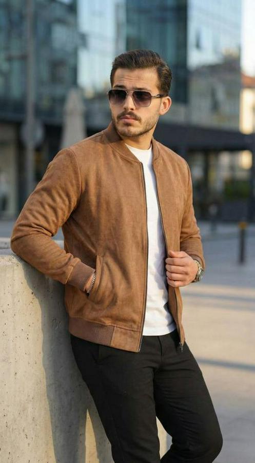 Scuba Süet Kumaş Bomber Hırka