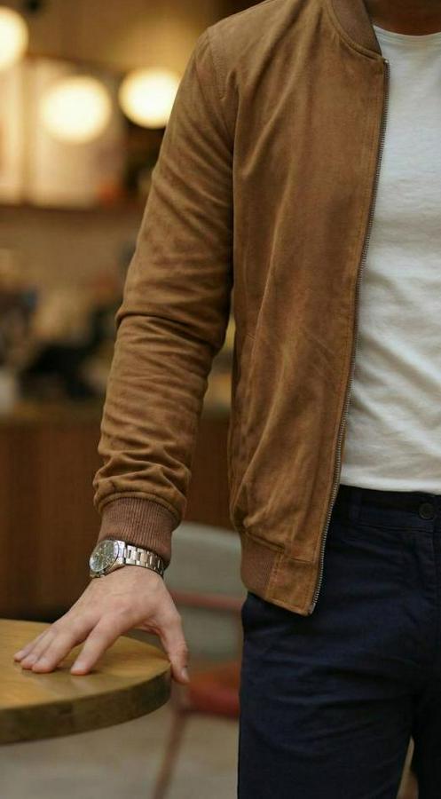 Scuba Süet Kumaş Bomber Hırka