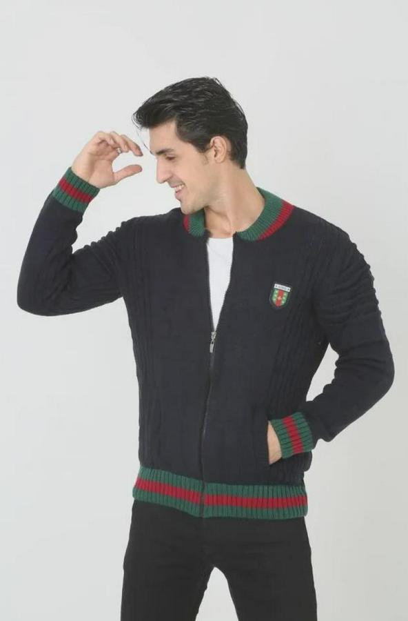 Tam Fermuarlı Triko Hırka